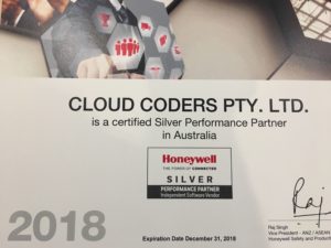 Cloud Coders Honeywell Certified Silver Partner